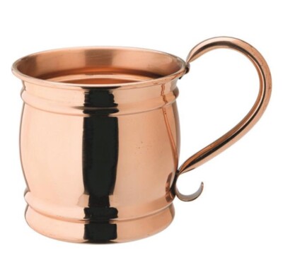 Alter Kupferfass Becher mit Griff für Cocktail und Getränke 19 Unzen (54Cl) 6er Pack