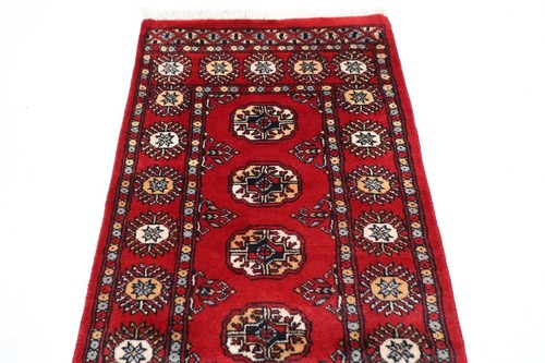 2x6 ft Hallway Tribal bokhara Runner Rug Afghan Hand Knotted Wool Bedroom Rug - Picture 5 of 9
