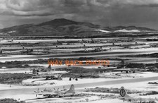 5" by 7" PHOTO REPRINT - B-29 SUPERFORTRESS BOMBERS AT TINIAN IN WWII