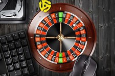 Roulette Wheel 1 Round Mouse Pad Mousepad Gamblers Gift