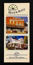 1980s Shipshewana Indiana Buggy Wheel Restaurant Morton Bed & Breakfast Brochure