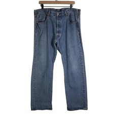 Levi's 501 Button Fly Jeans 38x30 Medium Wash Cotton
