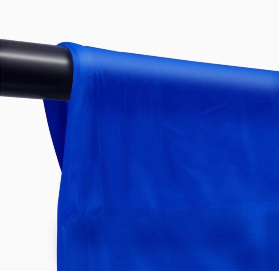 LimoStudio Photography Studio 6’x9’ ft fondo muselina, azul Foto 3 de 4