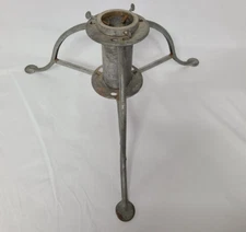 Vtg 1950s Folding Tripod Live Christmas Tree Stand Aluminum Collapsible Bullet