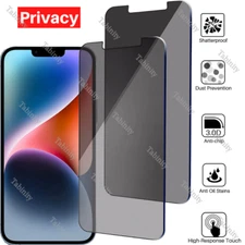 Privacy Screen Protector Tempered Glass Lot For iPhone 15 14 13 12 11 Pro X XR 8