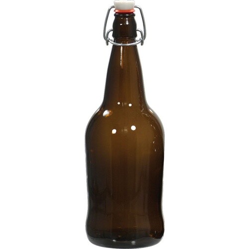 - 32 Oz Amber Swing Top (qty 12) - Homebrew Beer, Wine, Moonshine
