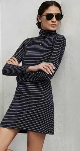 REFORMATION striped turtleneck dress M 