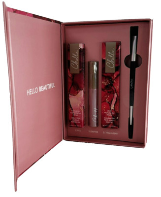 Chaella Eyebrow Kit Set Cream, Highlighter Pencil, Eyebrow Gel & Eyebrow Brush