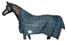 Outdoordecke Highneck Fleecefutter Weidedecke Paddockdecke Regendecke 600 D blau