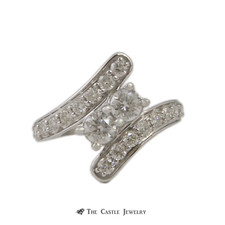 My Love My Best Friend 2 Round 1.50cttw Diamond Ring in 14K White Gold