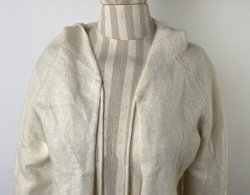 MAX MARA Beige Wool Angora Open Virgin Cardigan Sweater Size M - Picture 3 of 18