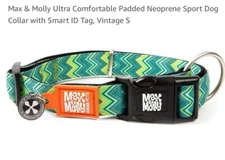 Dog Collar Soft Padded  Dog Collar Smart ID Gotcha! QR Pet Safety Tag Size S #1