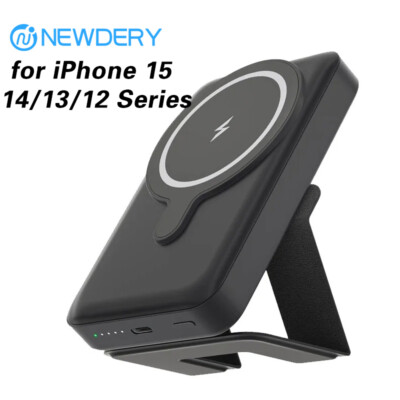 NEWDERY 10000mAh 22W Magnetic Wireless Power Bank for iPhone 15 14 13 12 Pro Max