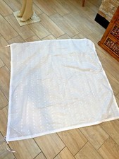 VTG EYELET  EMBROIDED Heart Crib TOP Sheet Girl bRDC