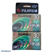2 Fujifilm VHS-C Tapes Pro Premium High Grade Camcorder 30 min Video Cassettes