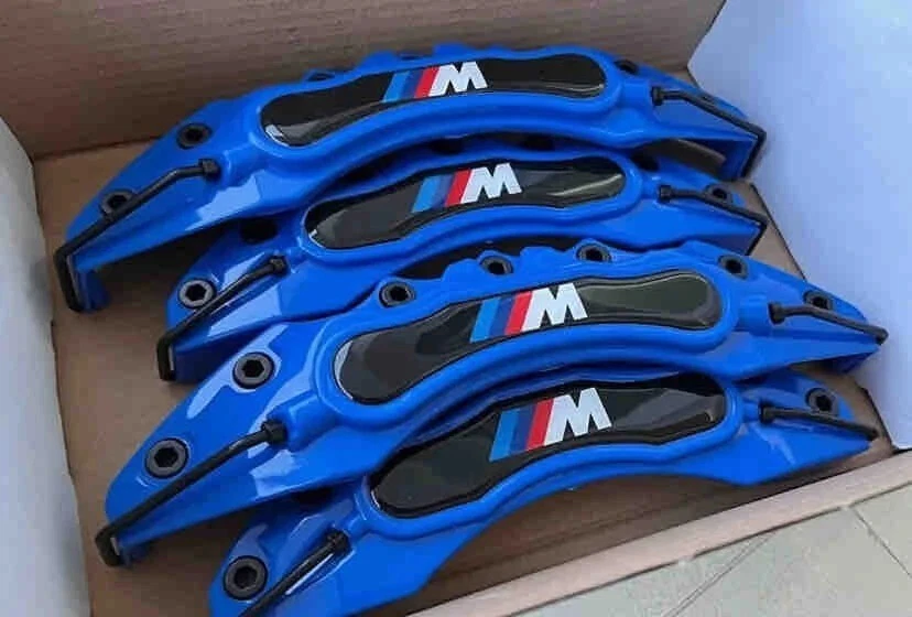 For BMW M Performance Disc Brake Caliper Covers (Front & Rear 4PCS/Set) Blue - Image 2 of 4