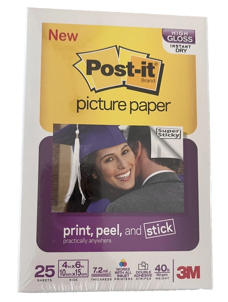 POST-IT Picture Paper Lot 20 Matte Shts 8.5"x11" + 125 Shts 4”x6” Glossy + … NEW - Image 4 of 4