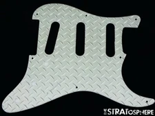 * NEW Stratocaster PICKGUARD for Fender Vintage Strat 8 Hole Diamond Plate Print