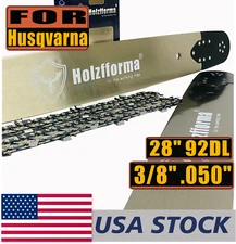 US Holzfforma 28" 3/8 .050 92DL Guide Bar Saw Chain For Husqvarna 362 365 372 xp