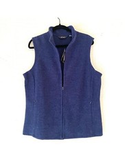 Ibex Women's Merino Wool Carrie Sapphire Heather Blue Vest Size Xl Nwt $180