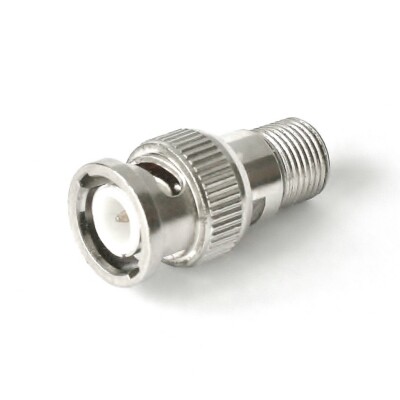 Adapter BNC-Stecker an F-Buchse / Kupplung Metall