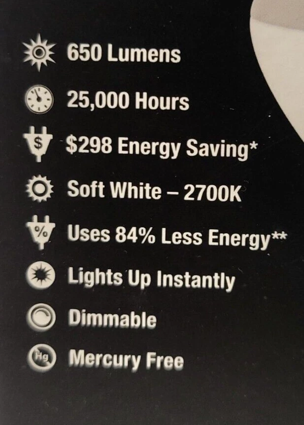 Feit Electric 43523, 2 Dimmable BR30 LED 10.5W Light Bulbs, FREE SHIPPING  - Image 3 of 4