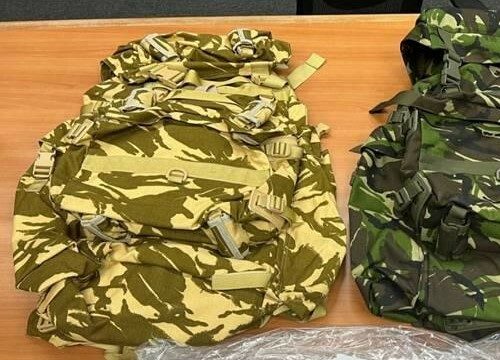 Zaino Mimetico Deserto 90L Esercito Rumeno – Nuovo Con Pacco Assalto – Spedizione USA
