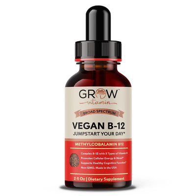 Vegan Vitamin B12 Sublingual Liquid Drops by LiveWell Methylcobalamin 60 SERVS
