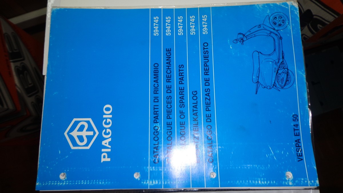 CATALOGO PARTI DI RICAMBIO VESPA ET4 50 ART 594745