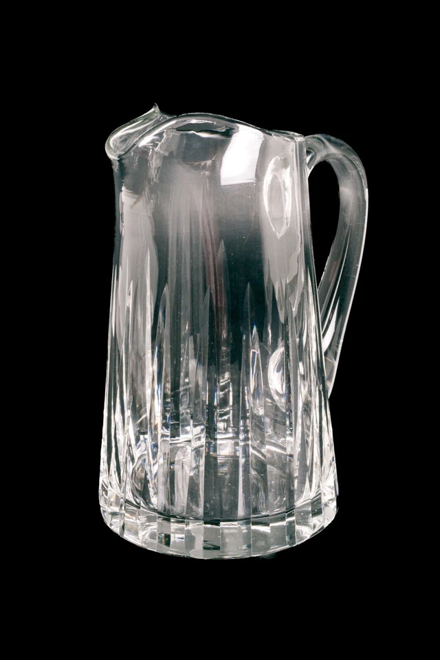 Soho By Reed & Barton (?) Jarro com cabo de vidro cristal corte chumbo 28 oz, ~7” - Imagem 2 de 4