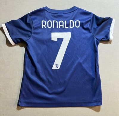 Juventus Club Ronaldo #7 Jeep Jersey Boys 22 Blue Short Sleeve