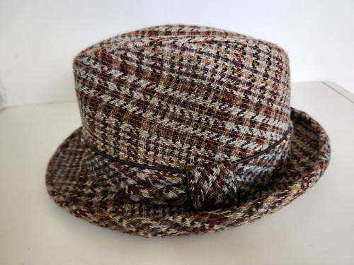 Vintage Men's Stetson Brown Tweed Fedora Size 7 - Picture 7 of 9