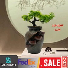 Tabletop Fountain Mini Waterfall fit Indoor Relaxation Water Feature Fountain