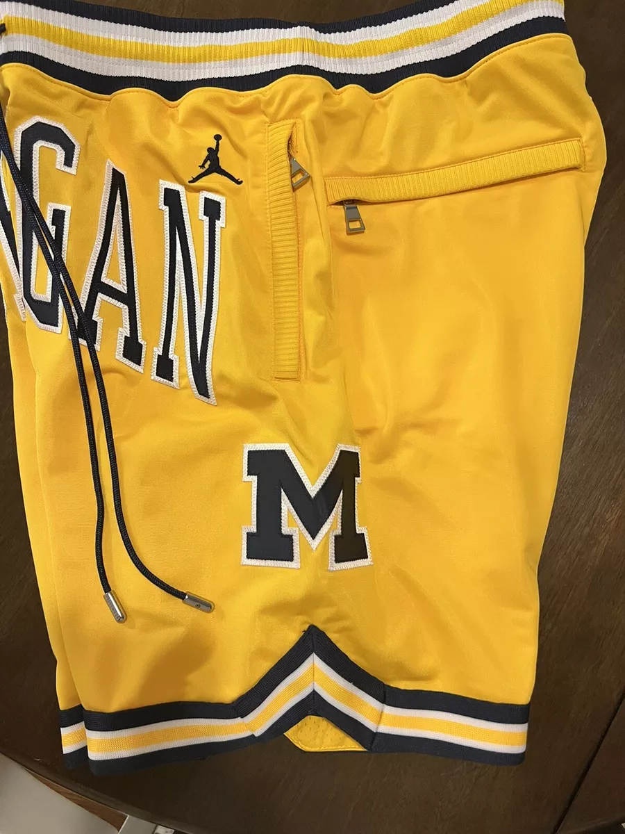 1000% Authentic Michigan Jordan just don shorts Sz Small. Very Rare To Find