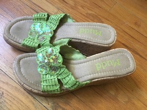 lime green platform sandals