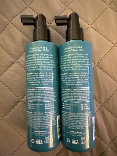 2x Not Your Mother's Aquatic Mint & Coastal Sea Holly Hair Scalp Spray Mist 8oz - Picture 2 of 3