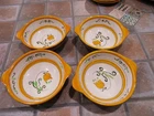 Stangl Pottery Set Of 4 Yellow Tulip Double Lug 6” Soup/cereal Bowls