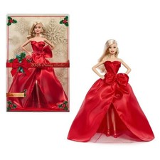 Barbie Signature 2026 Holiday Doll, Blonde Hair, Red Gown with Bow Detail