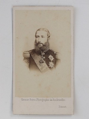 König Leopold II Belgien Königliches Militärportrait Ghemar Freres Brüssel um 1870