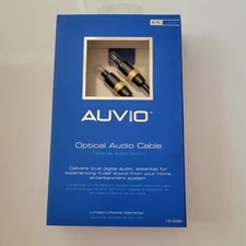 AUVIO Optical Audio Cable 6-FT 1.82m 15-239 RoHS Compliant Brand New
