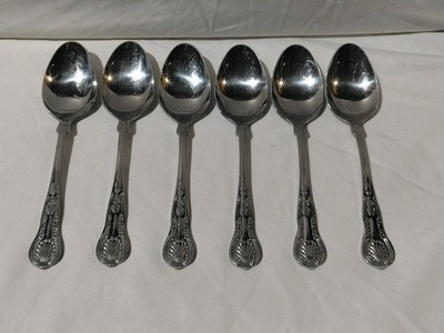 Vintage 6 Viners Edelstahl 17,5 cm Taschlöffel Kings Royale Besteck