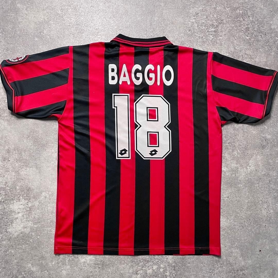 Baggio #18 AC Milan 96/97 Home Jersey XL Authentic Lotto | eBay