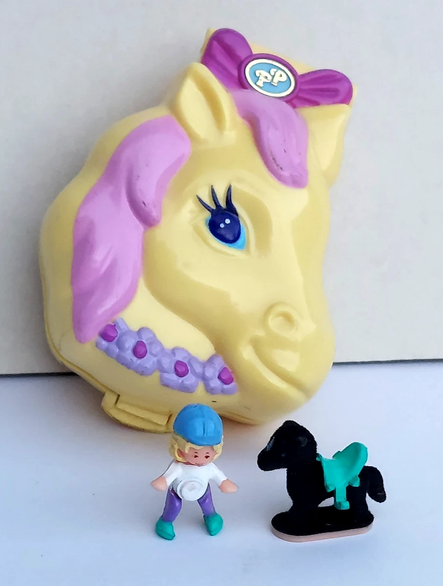 Polly pocket vintage Spectacle de poney 1994 , jouet compact des années 90, jouet mignon pour fille, Poche polly retro, tête cheval, complet - France