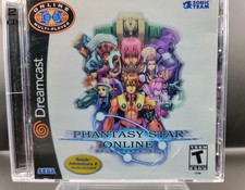 Phantasy Star Online (Sega Dreamcast, 2001) + Bonus Disc. CIB TESTED 