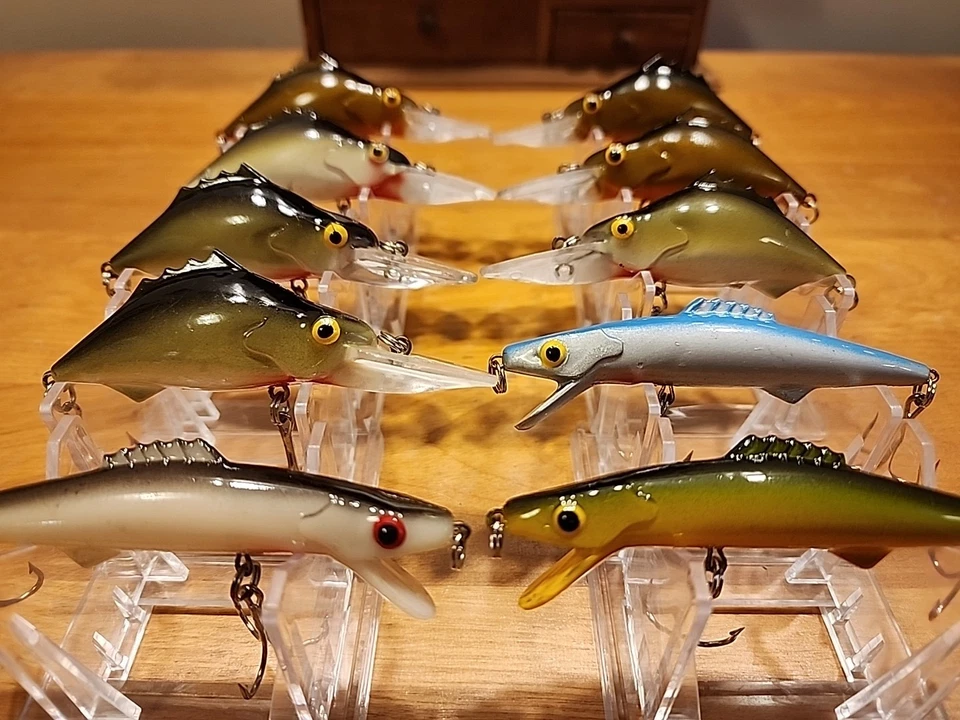 Lote de 10 iscas de pesca Manns Bait Company Hackleback iscas artificiais - Imagem 4 de 4
