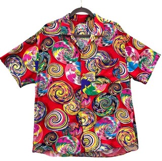 VINTAGE JAMS WORLD MEN'S SWIRL PRINT HAWAIIAN SHIRT LARGE