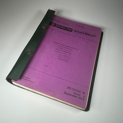 British Rail Driver s Manual Folder + 10 Inserts BR33056 Train Crew Manuals