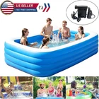 Inflatable Pool for Kids and Adults, 120"X68"X22" Oversized Thickened Family