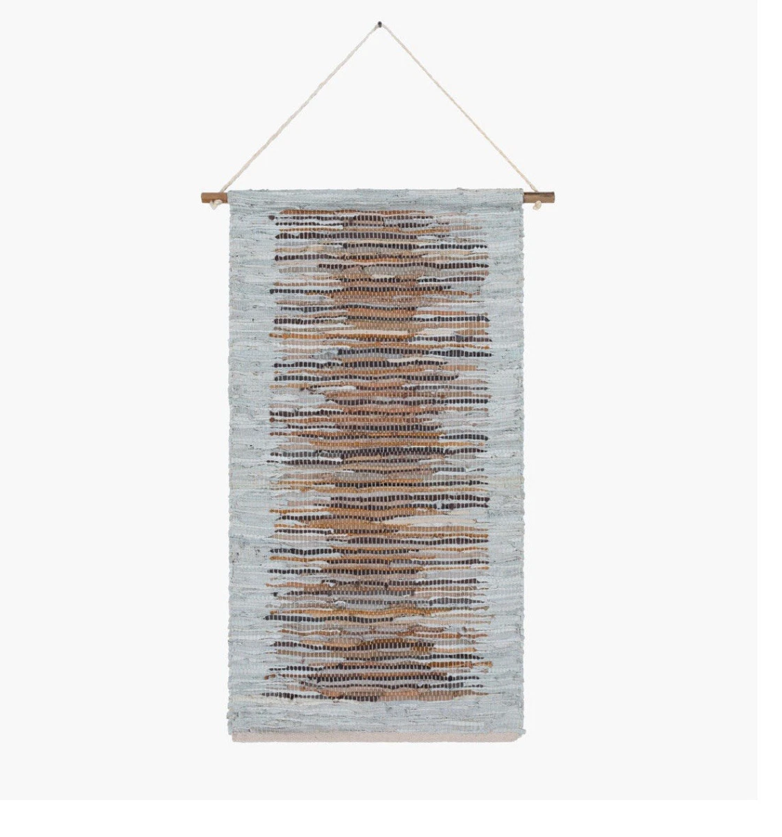 Tenture Murale Vintage En Laine Et Cuir Perlé à La Main, 29x54 Pouces, Style Bohème, Fabriquée En Inde