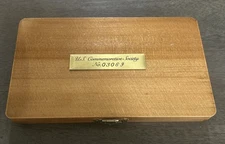 U.S. Commemorative Society wood coin box